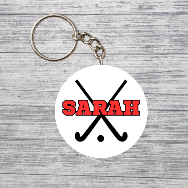 Field Hockey Keychain Pin Custom Personalized