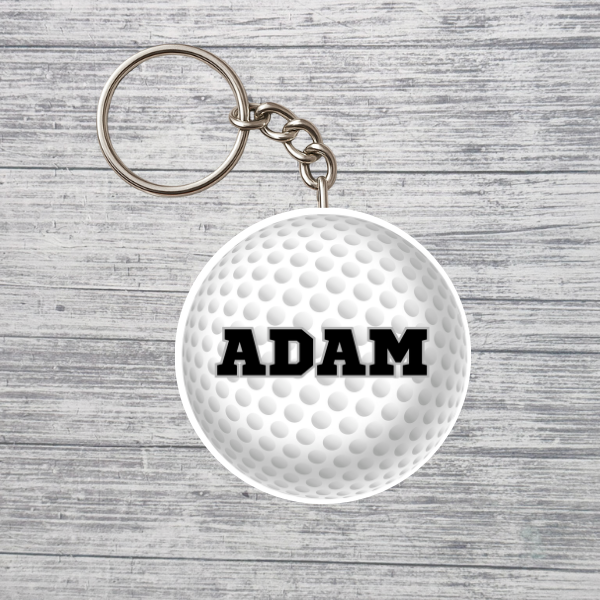 Golf Keychain Custom Personalized Name Keychain