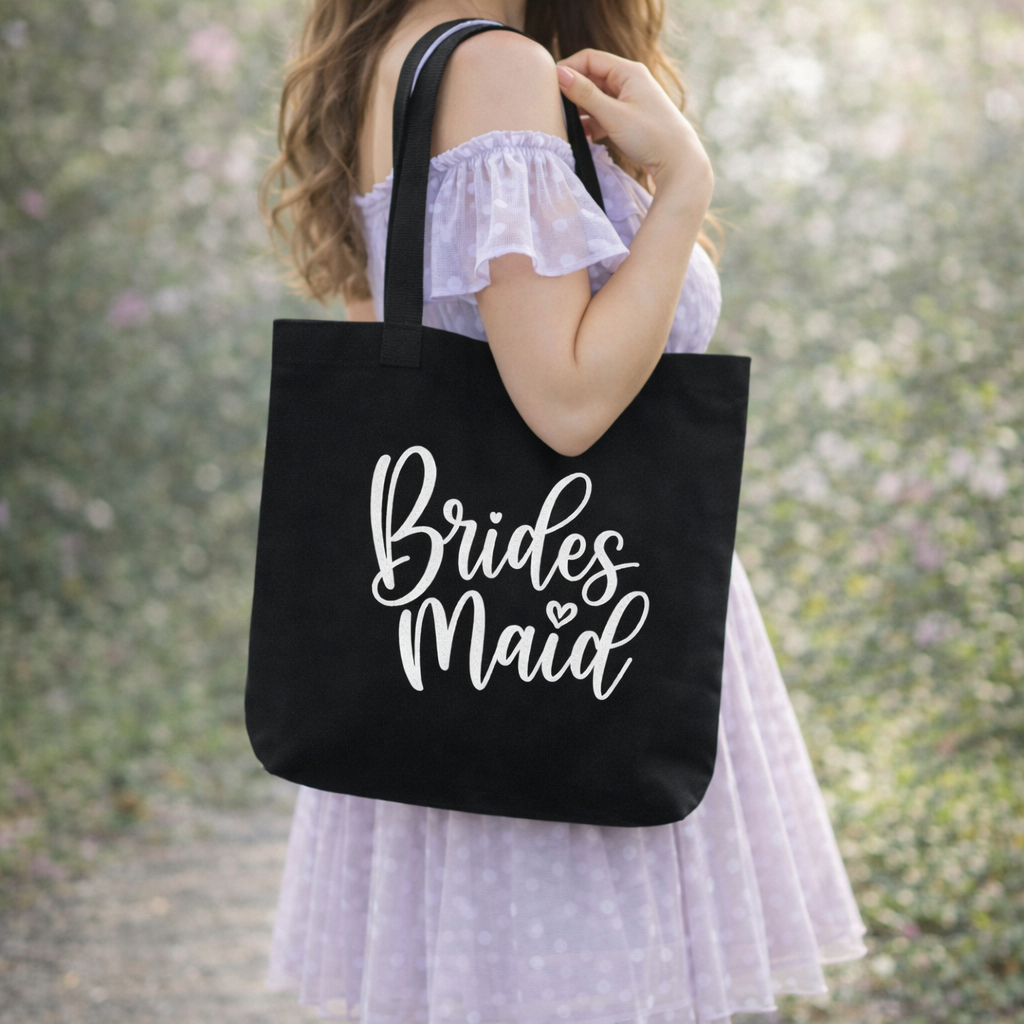 Bridesmaid Canvas Tote Bag | Bridal Party Wedding Tote