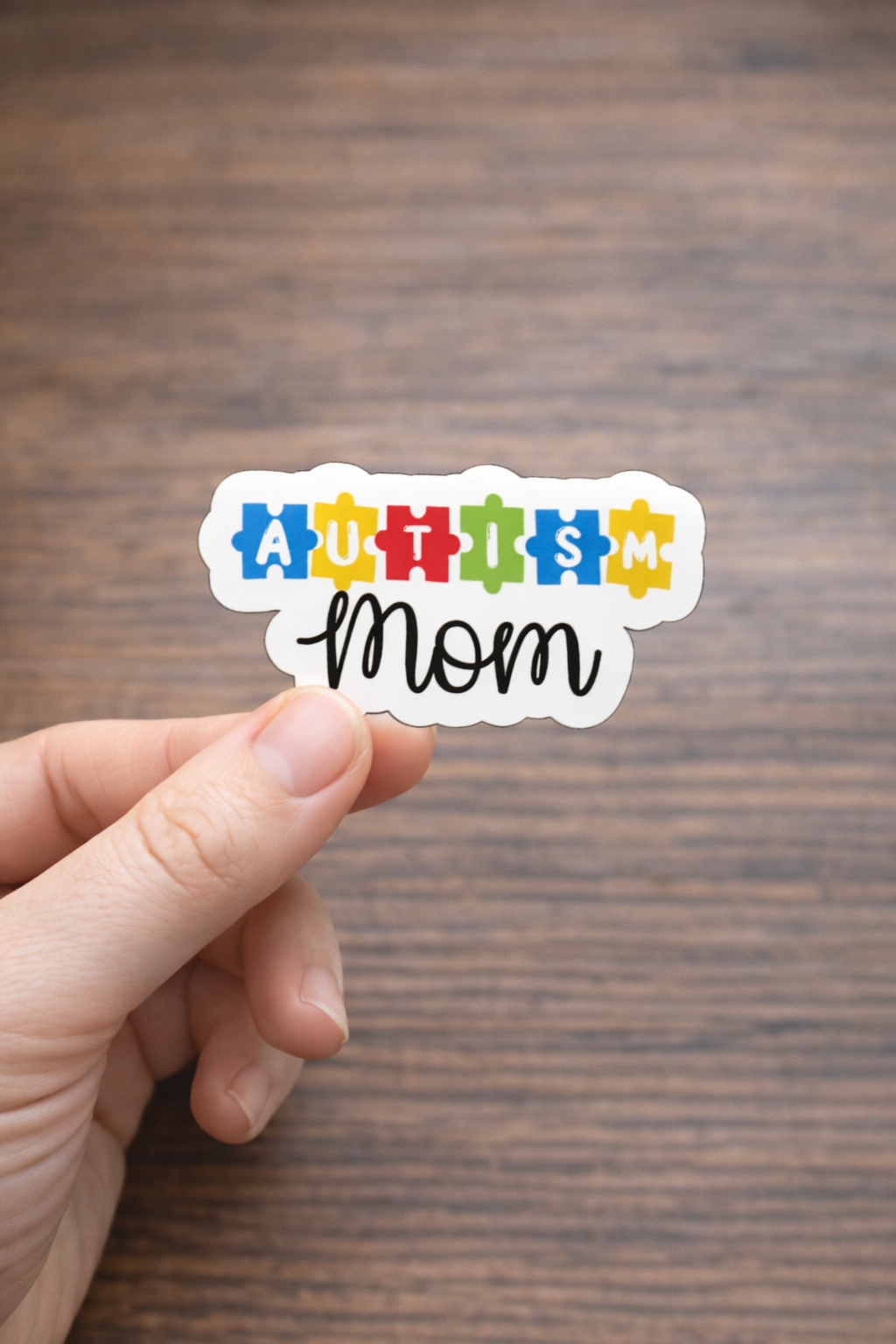 Autism Mom Sticker – Puzzle Piece Autism Support Sticker 3"