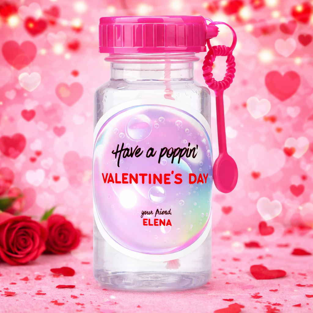 Have a Poppin’ Valentine’s Day Bubble Sticker | 2” Valentine Sticker