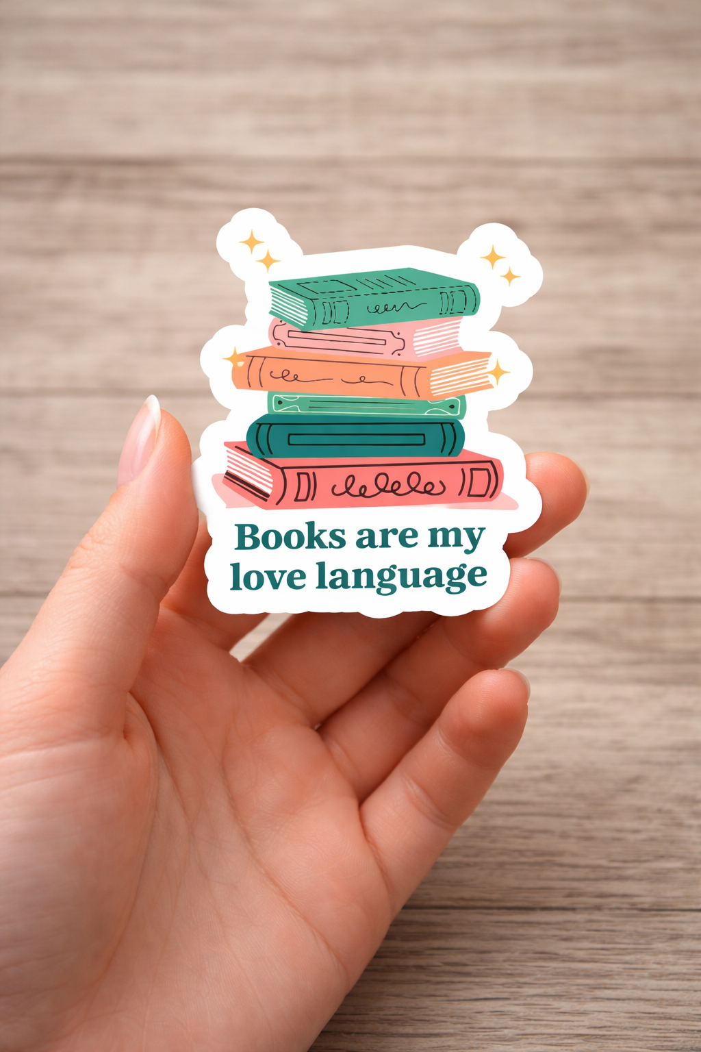 Books Are My Love Language Sticker – Book Lover Aesthetic Sticker 3"