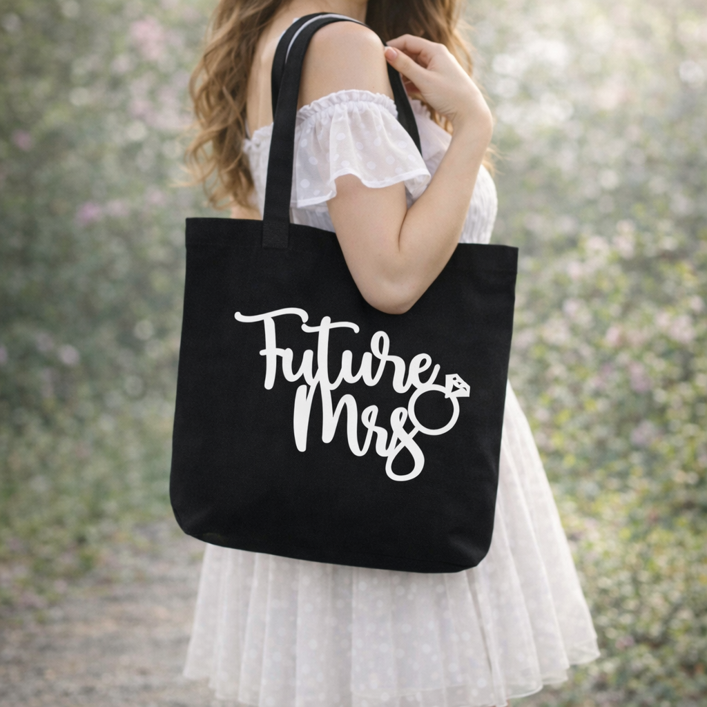 Future Mrs. Canvas Tote Bag | Bride-to-Be Wedding Tote
