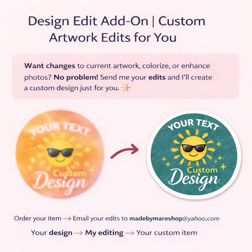 Custom Sticker/Button Design Edit Add On
