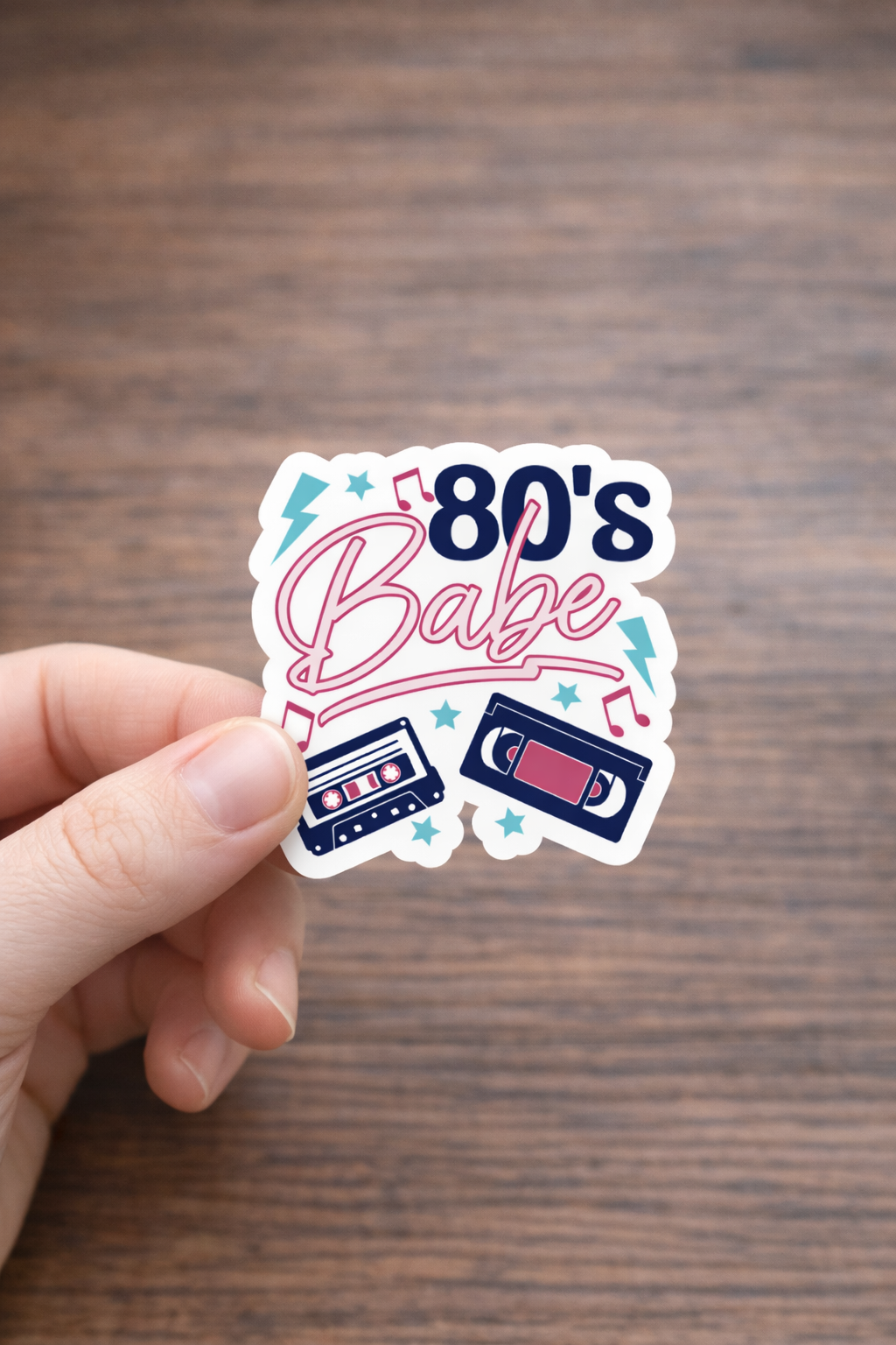 80’s Babe Sticker – Retro 80s Aesthetic Cassette & VHS Sticker 3"