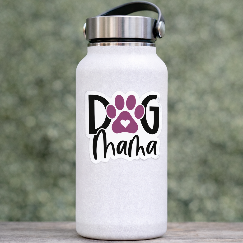 Dog Mama Sticker – Cute Paw Print Sticker for Pet Moms – 3” Waterproof