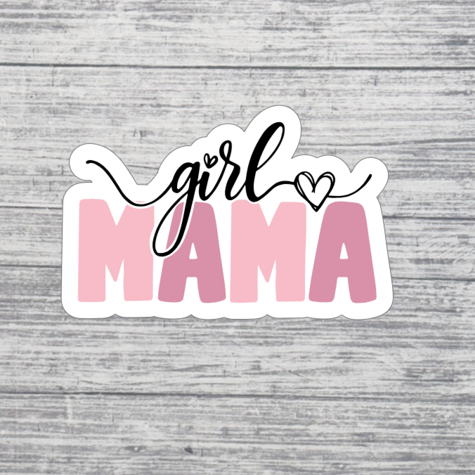 Girl Mama Script Sticker