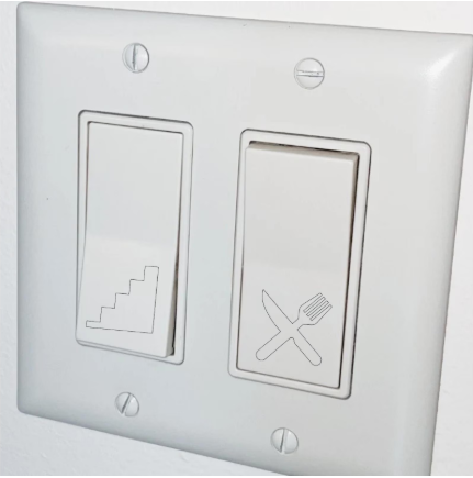Set of 4 light switch decals