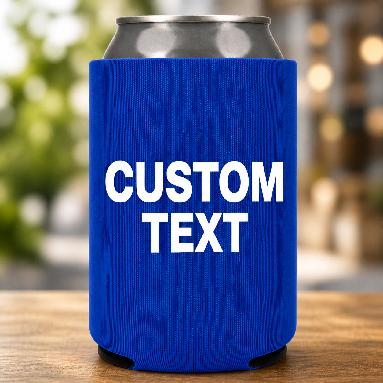 Custom Text Koozie – Personalized Neoprene Can Cooler, 4x4 Drink Sleeve, Custom Name or Phrase, Party Favor, Gift Idea
