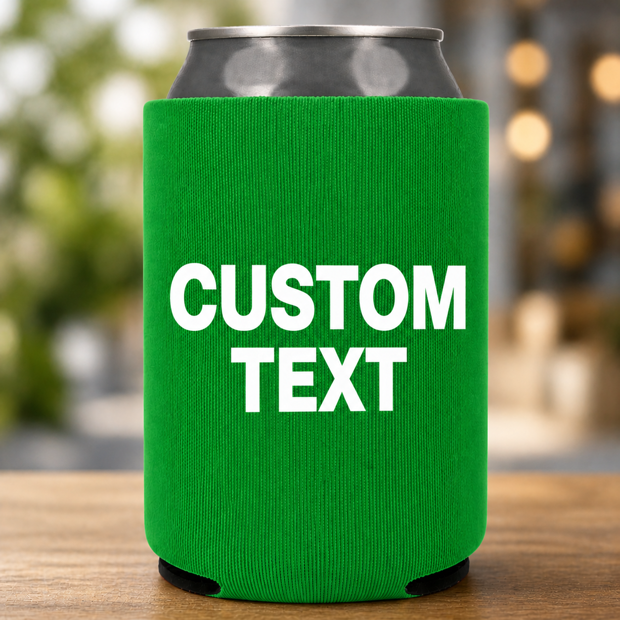Custom Text Koozie – Personalized Neoprene Can Cooler, 4x4 Drink Sleeve, Custom Name or Phrase, Party Favor, Gift Idea
