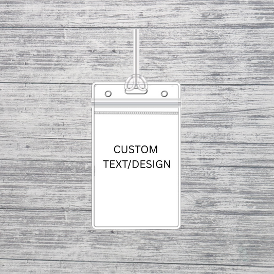 Custom Luggage Tag | Personalized Travel Tag | Clear Plastic Bag Tag with Loop