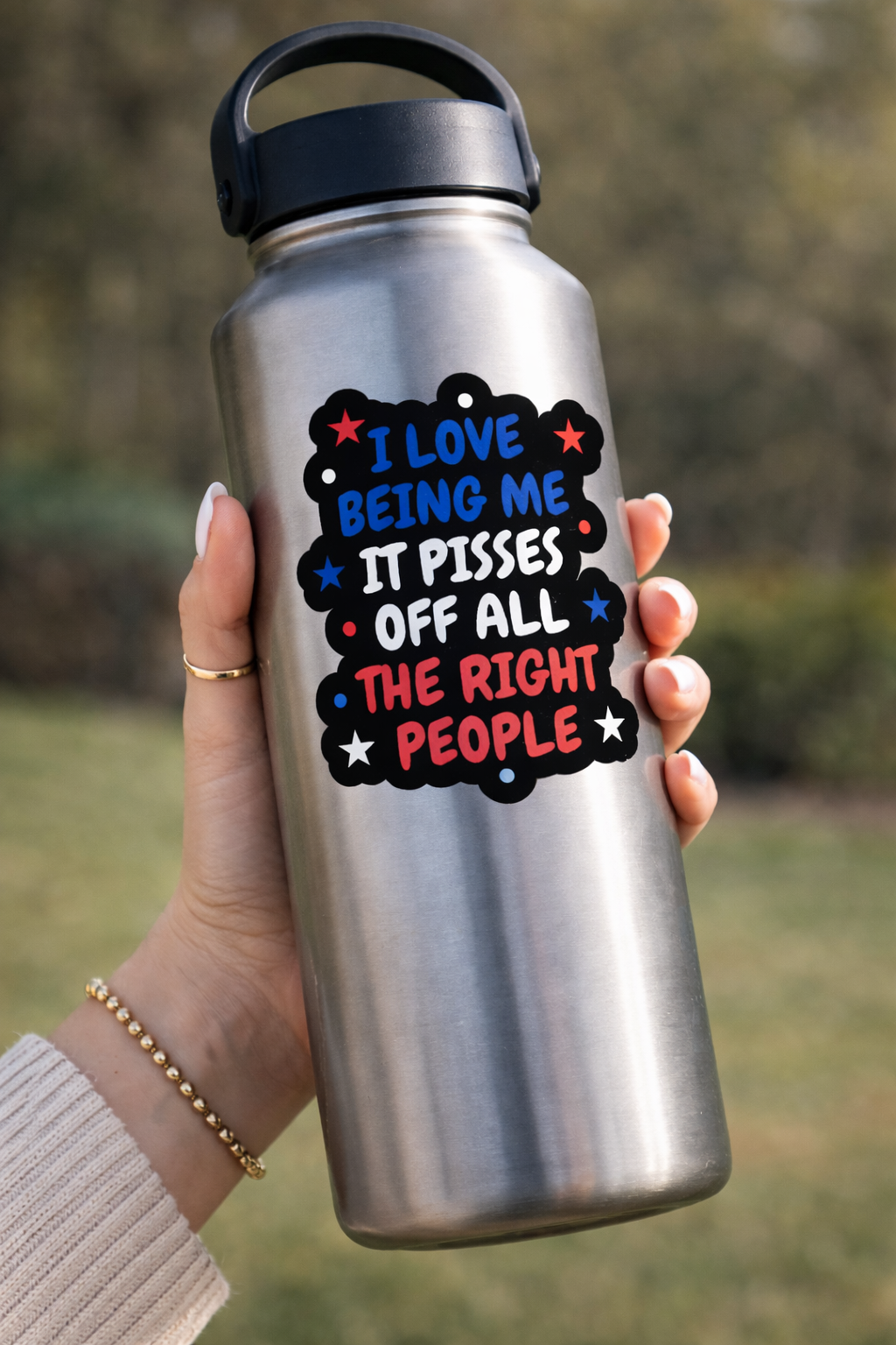 I Love Being Me Sticker – Bold Funny Confidence Sticker 3"