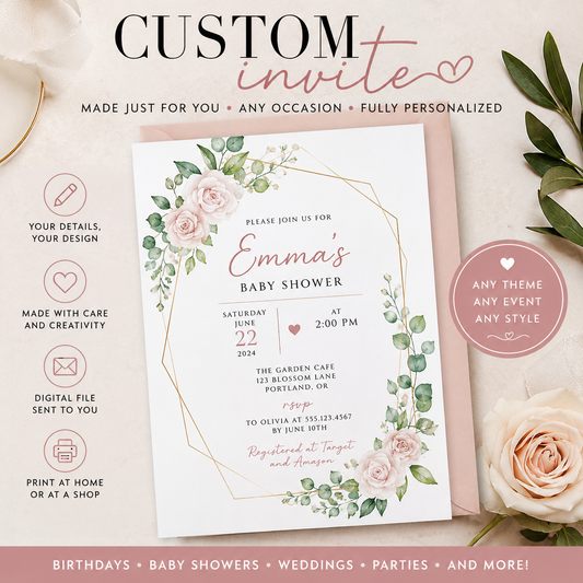 Custom Digital Invitation | Personalized Invite Any Occasion