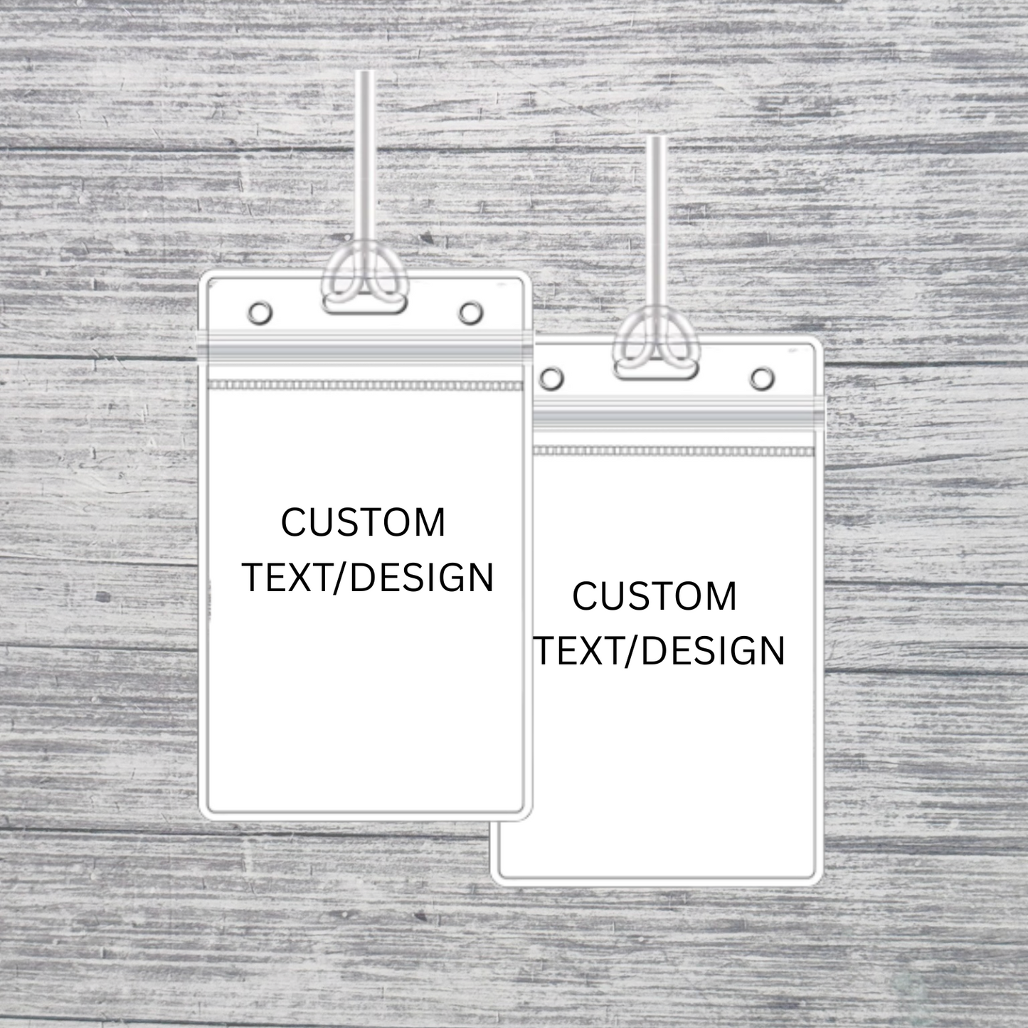 Custom Luggage Tag | Personalized Travel Tag | Clear Plastic Bag Tag with Loop