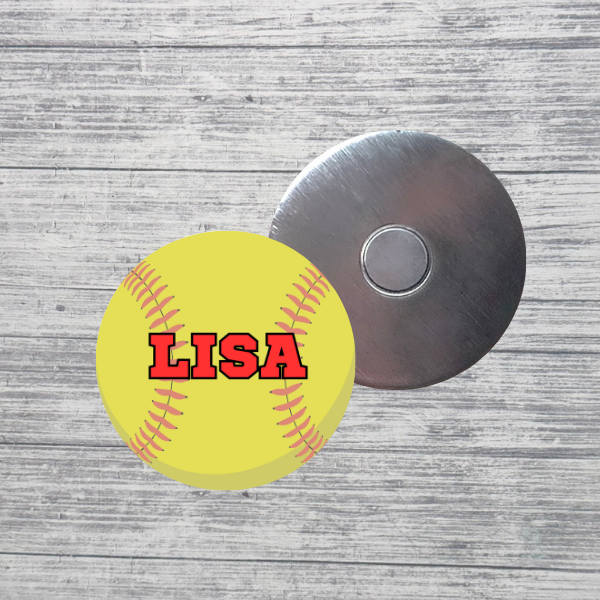 Softball Magnet CustomPersonalized Name Magnet