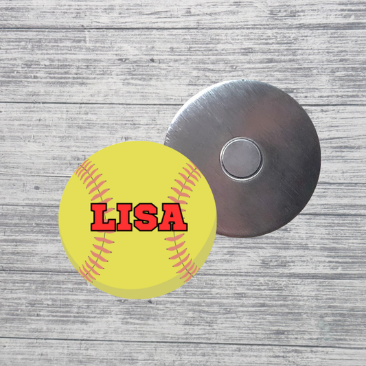 Softball Magnet CustomPersonalized Name Magnet