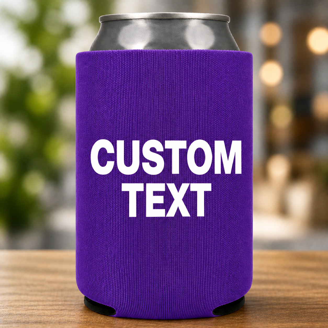 Custom Text Koozie – Personalized Neoprene Can Cooler, 4x4 Drink Sleeve, Custom Name or Phrase, Party Favor, Gift Idea