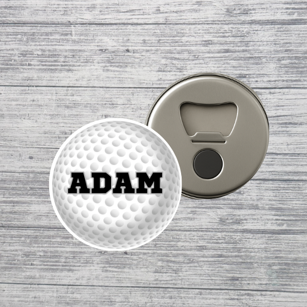 Golf Bottle Opener Magnet Custom Personalized Name