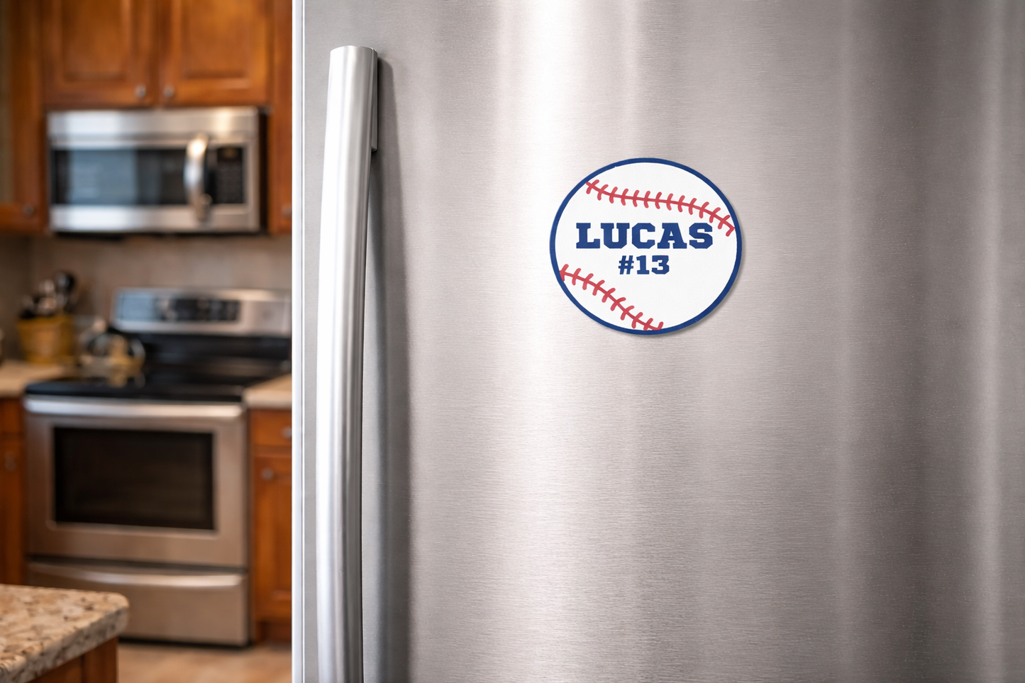Baseball Magnet Custom Personalized Name & Number Team Magnet