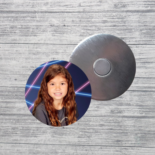 Custom Photo Magnet – Personalized Round Fridge Magnet