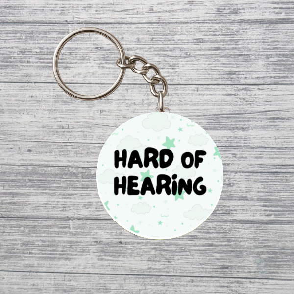 Hard of Hearing 2.25" Accessibility Keychain