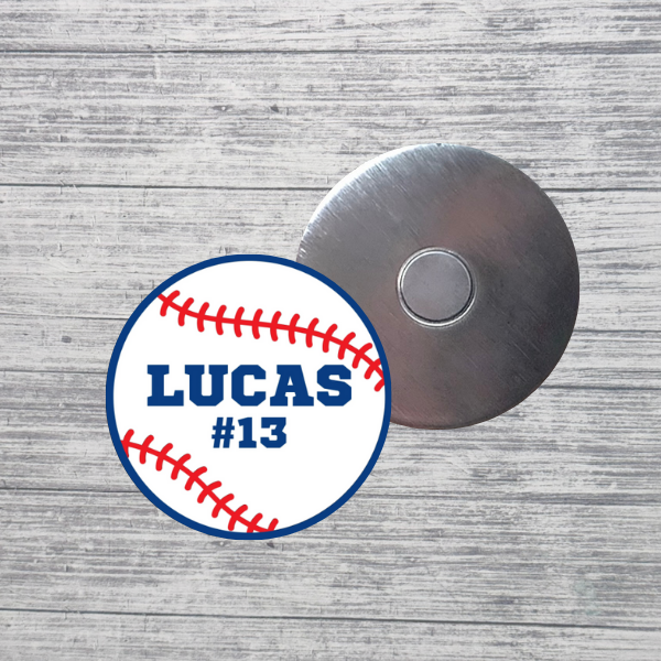 Baseball Magnet Custom Personalized Name & Number Team Magnet