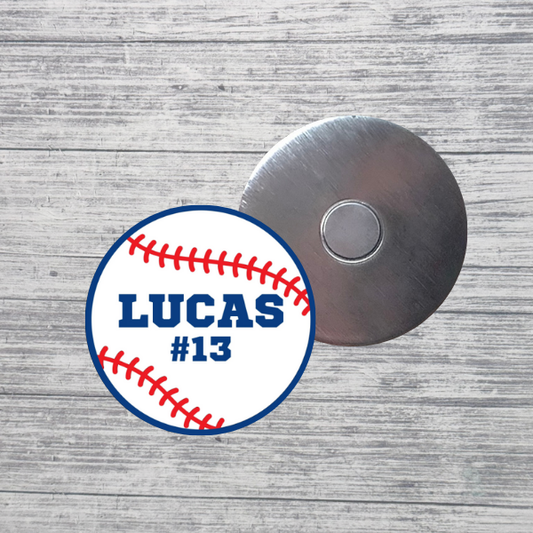 Baseball Magnet Custom Personalized Name & Number Team Magnet
