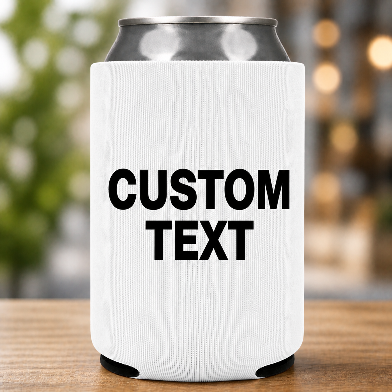 Custom Text Koozie – Personalized Neoprene Can Cooler, 4x4 Drink Sleeve, Custom Name or Phrase, Party Favor, Gift Idea