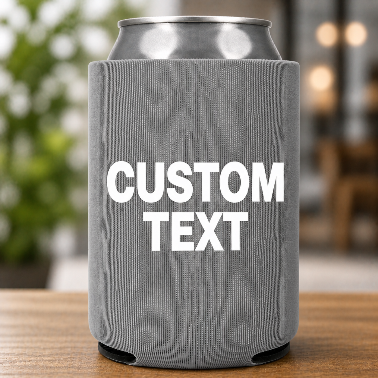 Custom Text Koozie – Personalized Neoprene Can Cooler, 4x4 Drink Sleeve, Custom Name or Phrase, Party Favor, Gift Idea