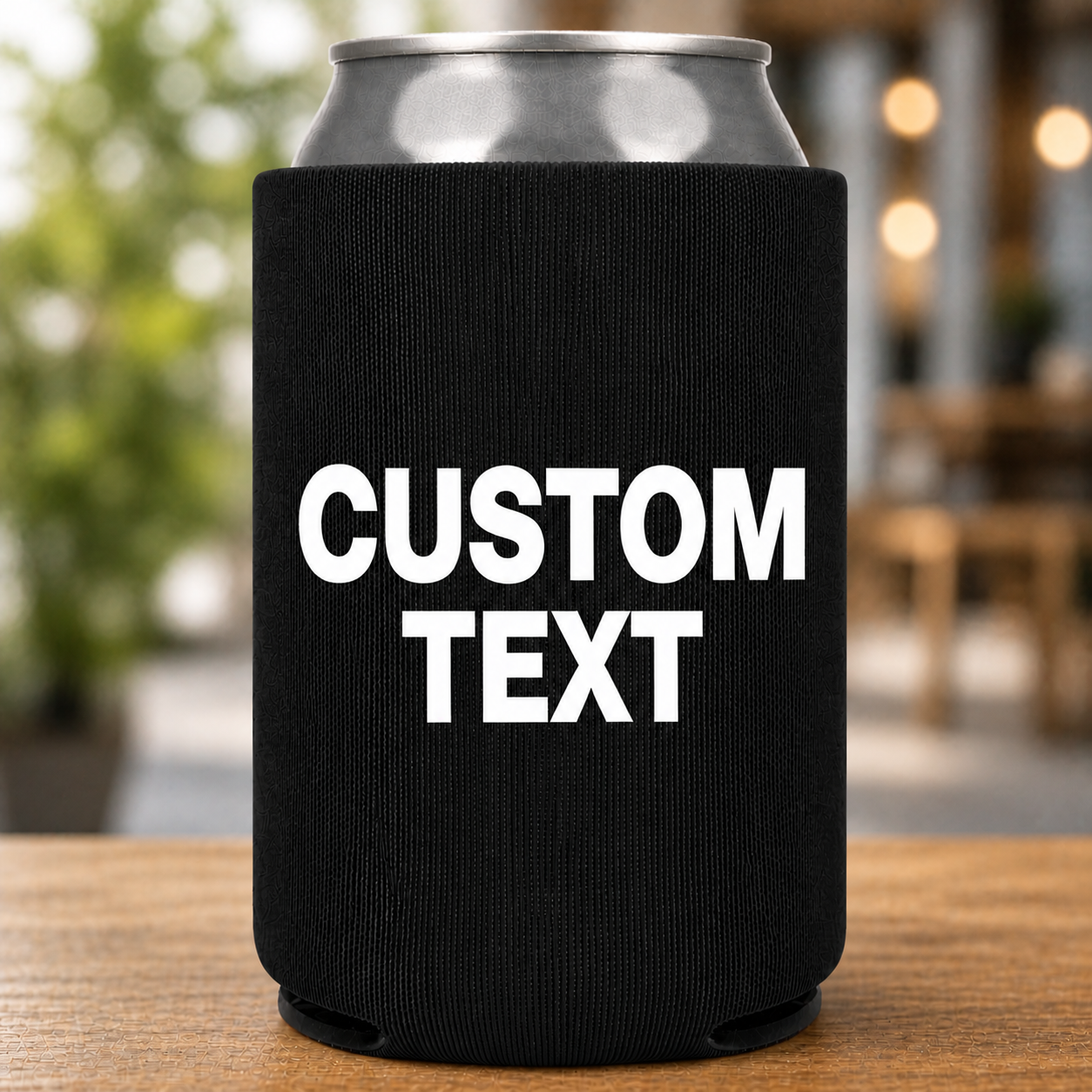 Custom Text Koozie – Personalized Neoprene Can Cooler, 4x4 Drink Sleeve, Custom Name or Phrase, Party Favor, Gift Idea