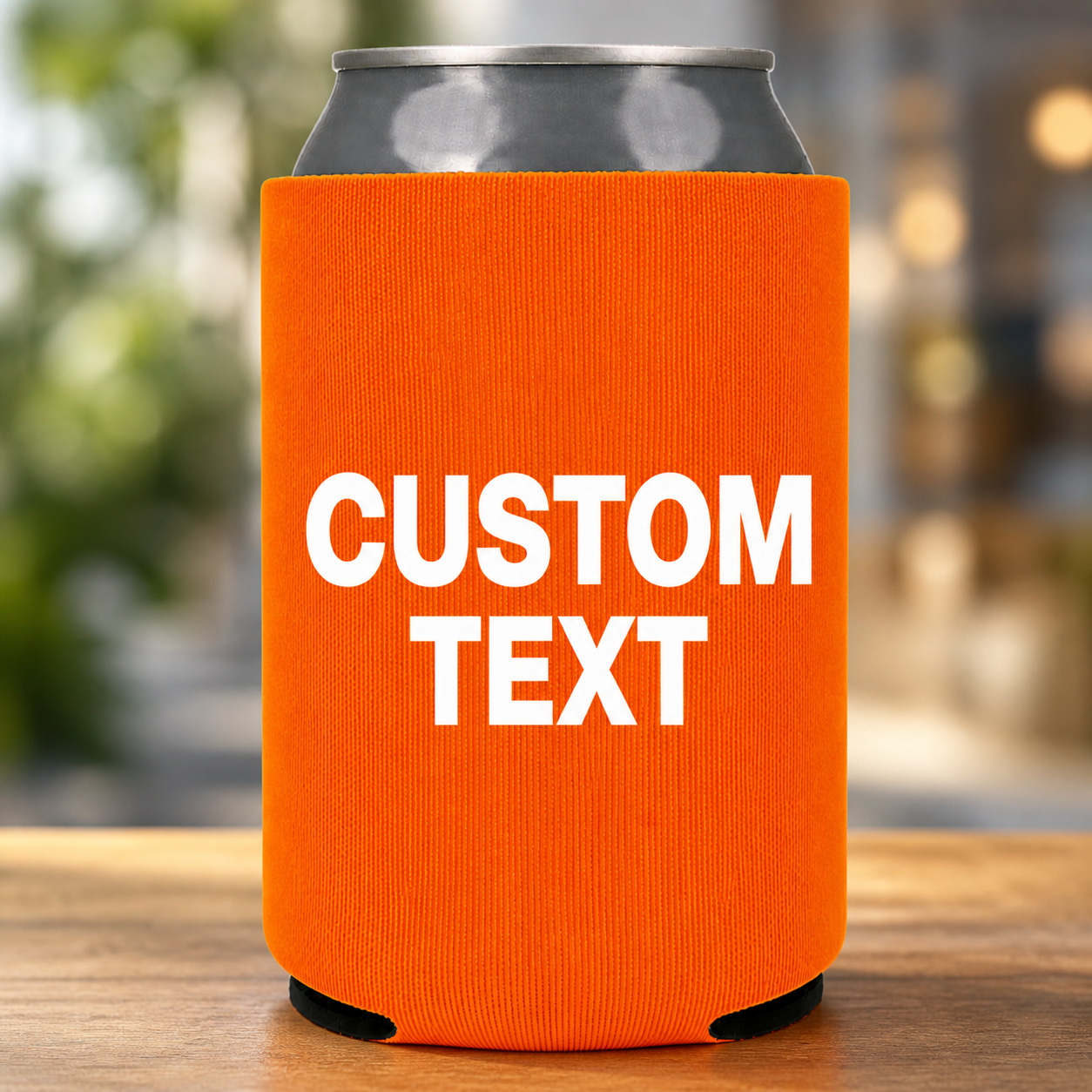 Custom Text Koozie – Personalized Neoprene Can Cooler, 4x4 Drink Sleeve, Custom Name or Phrase, Party Favor, Gift Idea