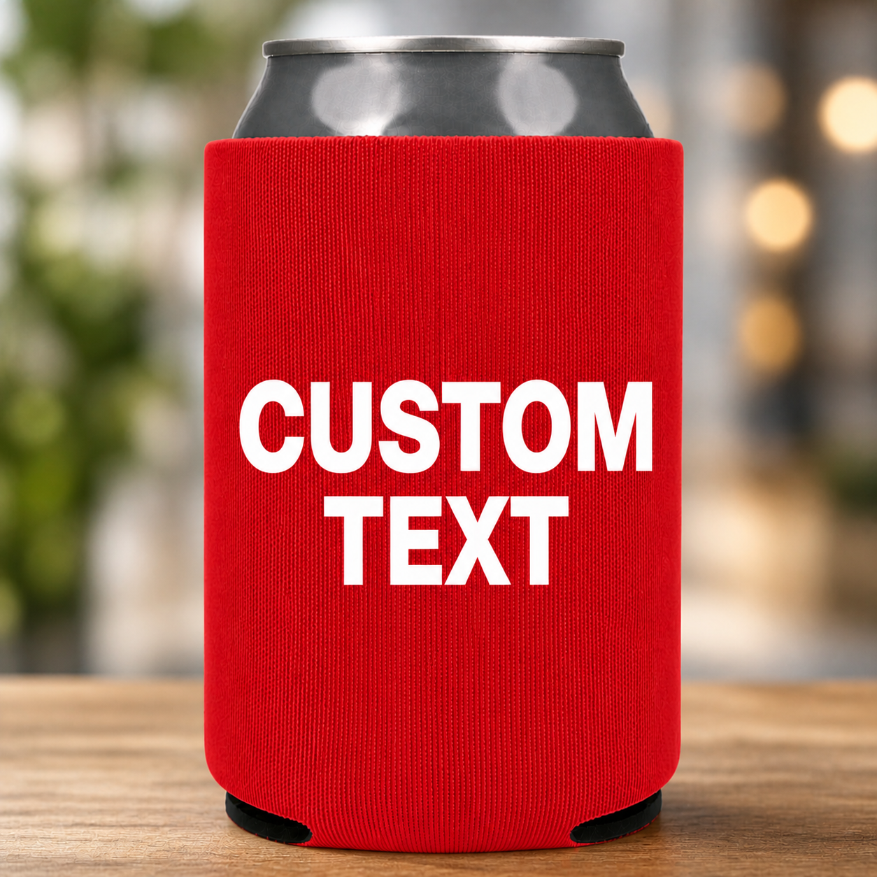 Custom Text Koozie – Personalized Neoprene Can Cooler, 4x4 Drink Sleeve, Custom Name or Phrase, Party Favor, Gift Idea