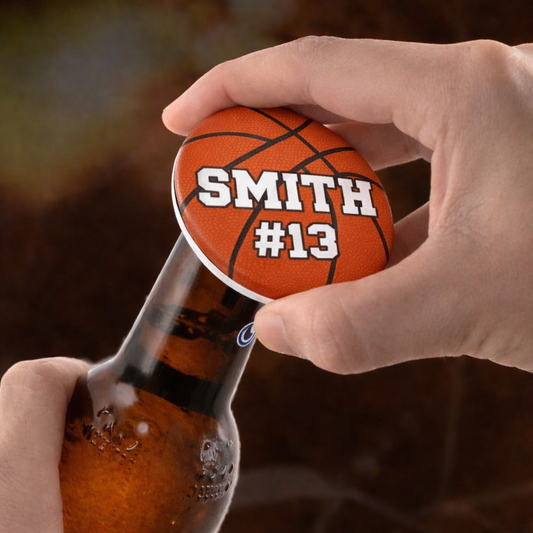 Basketball Bottle Opener Magnet Custom Personalized Name & Number