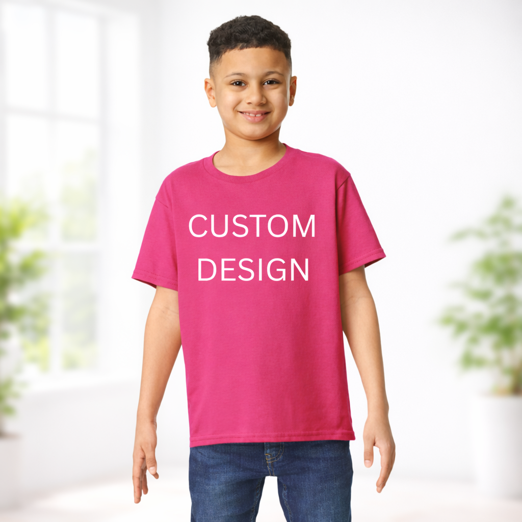 2 sided Custom Design Youth T-Shirt – Personalized Kids Tee