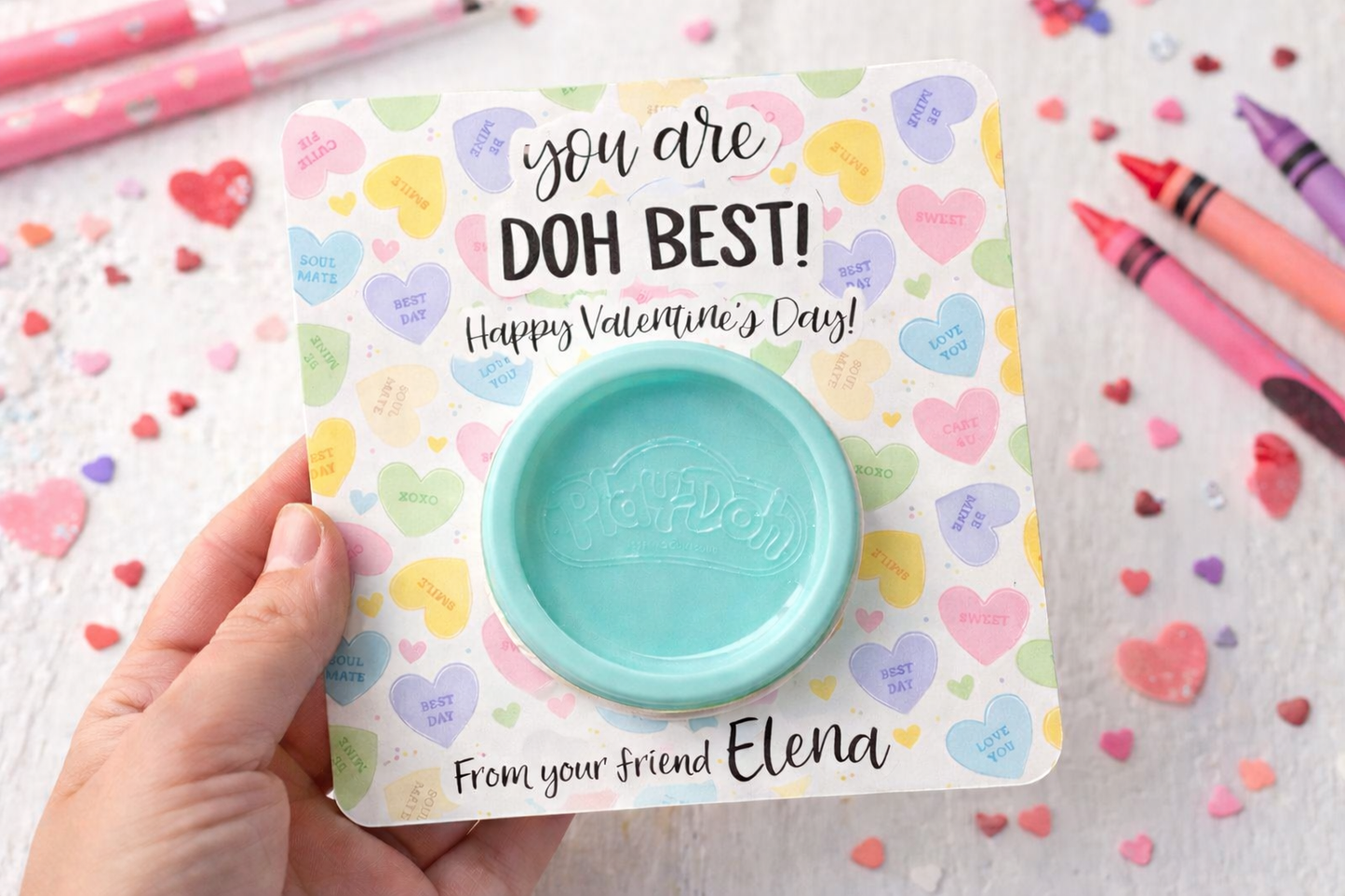 You Are Doh Best! Personalized Play-Doh Valentine Card