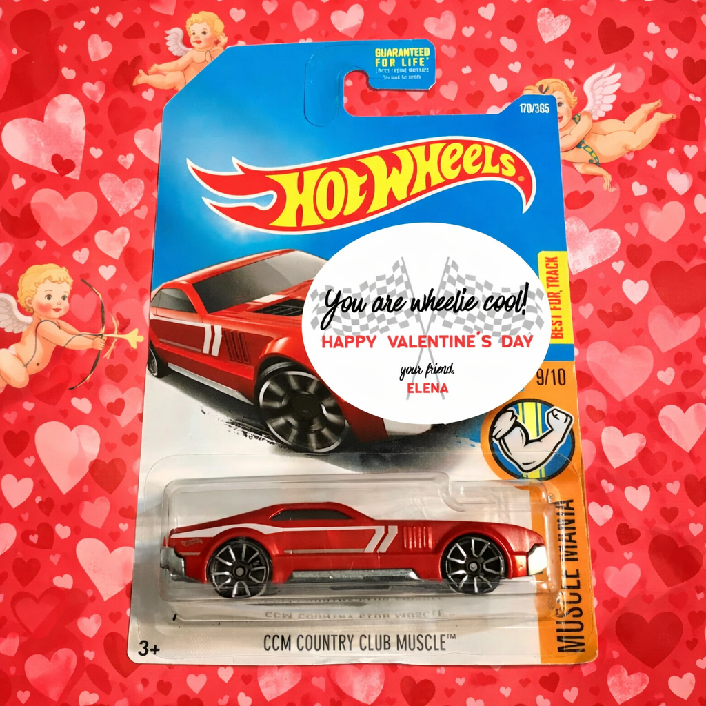 Wheelie Cool Valentine Personalized Sticker | Custom Valentine