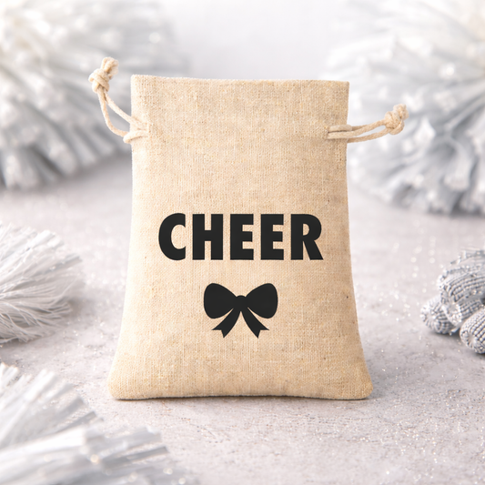 Personalized Cheer Drawstring Bag – Mini Canvas Pouch