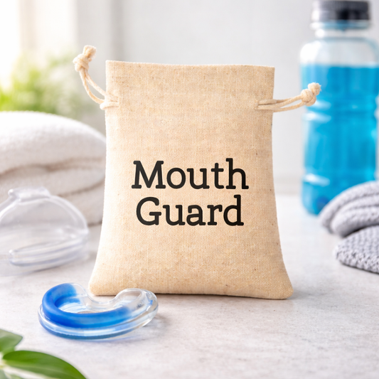 Mouth Guard Drawstring Bag – Mini Canvas Sports Mouthguard Pouch