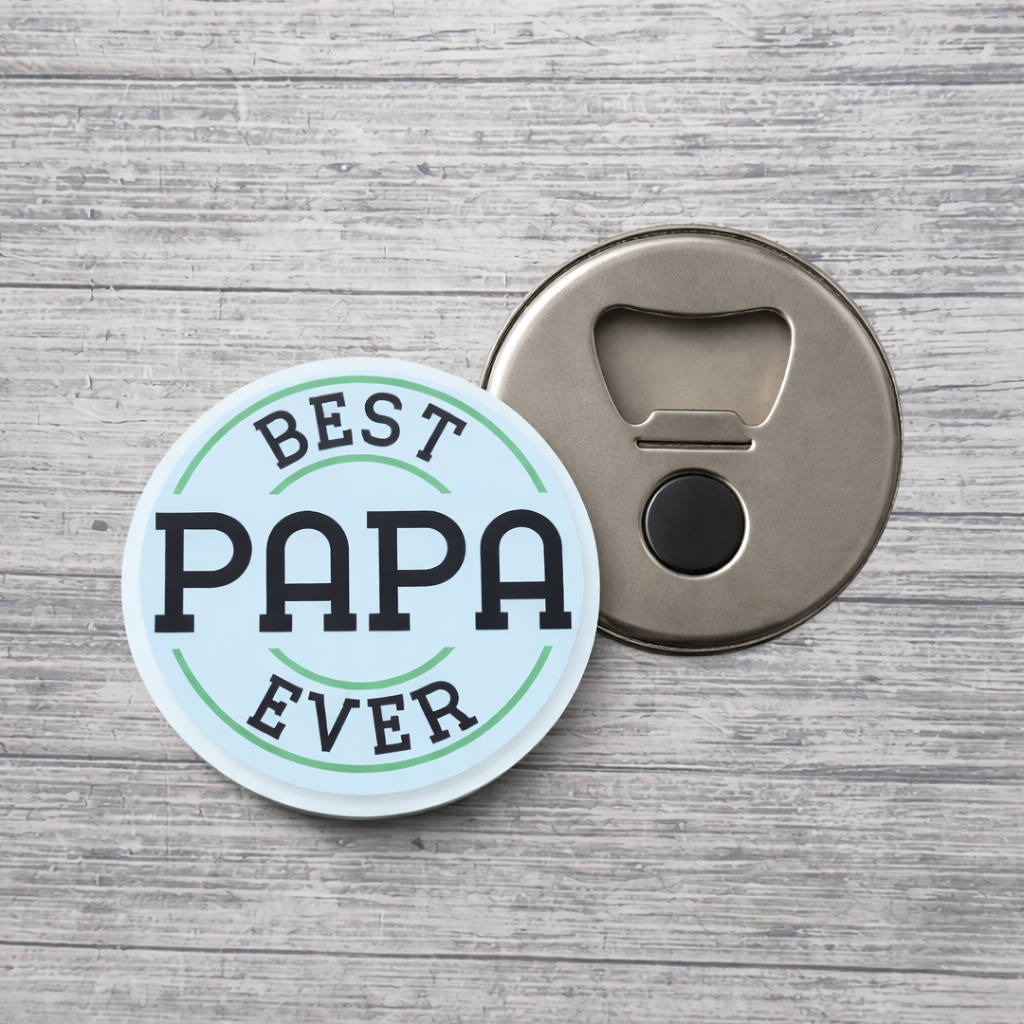 Best Papa Ever Bottle Opener Magnet – Father’s Day Gift for Papa