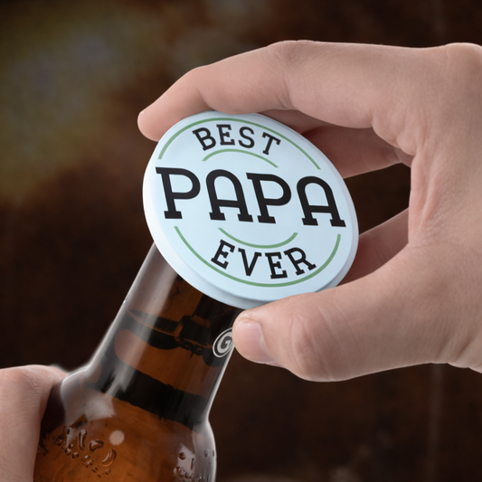 Best Papa Ever Bottle Opener Magnet – Father’s Day Gift for Papa