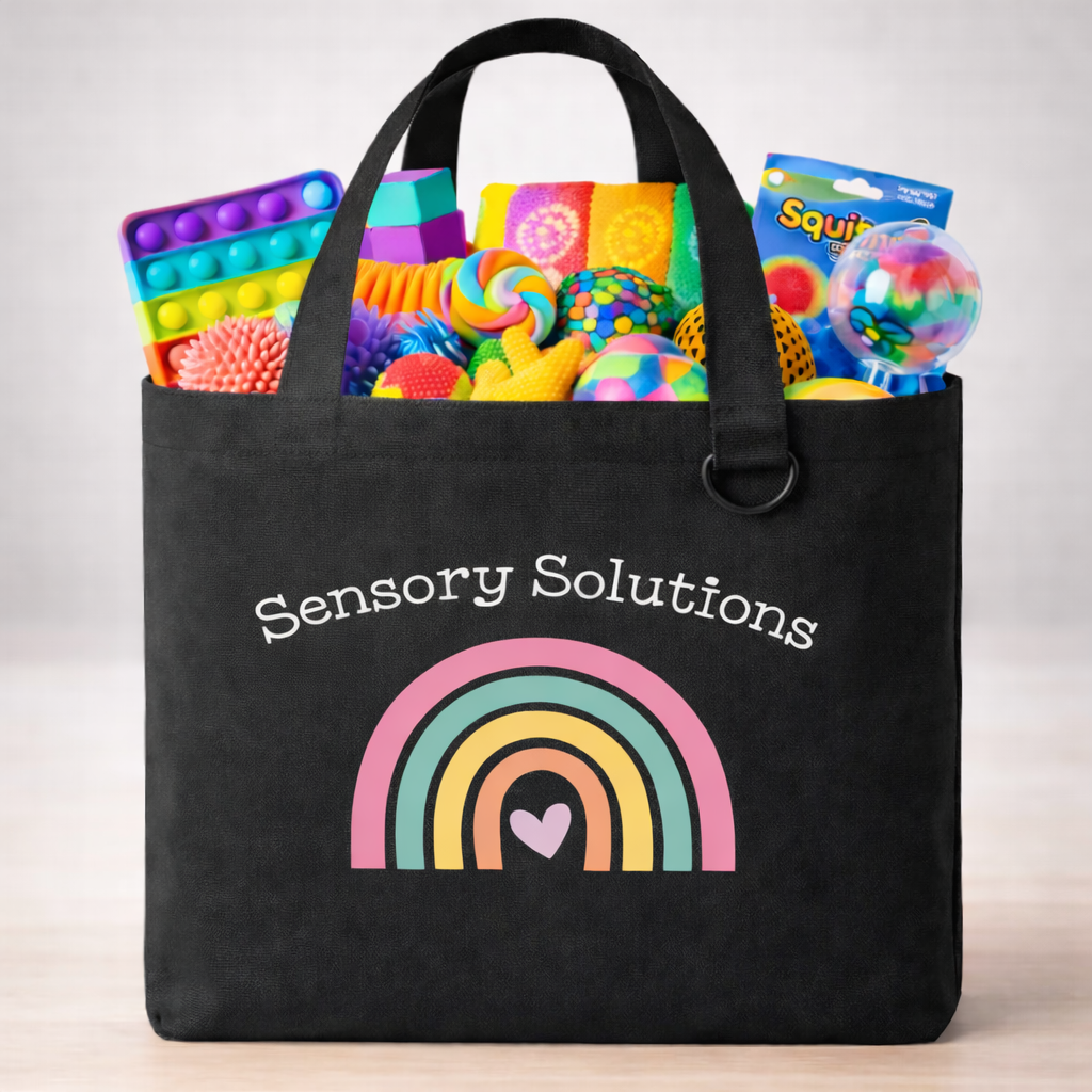 Sensory Solutions Tote Bag – Sensory Organization Tote with Keychain Loop
