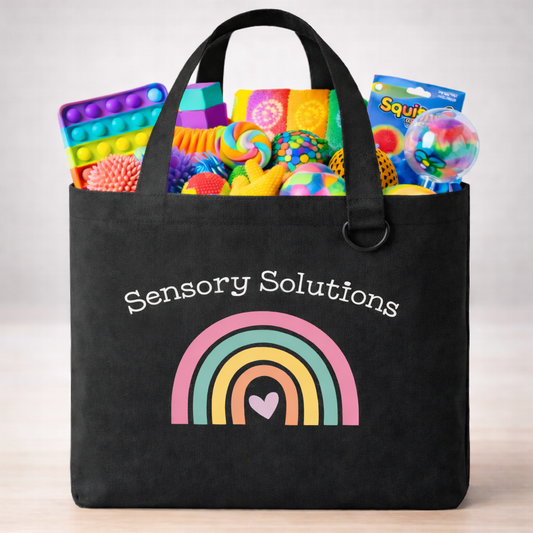 Sensory Solutions Tote Bag – Sensory Organization Tote with Keychain Loop