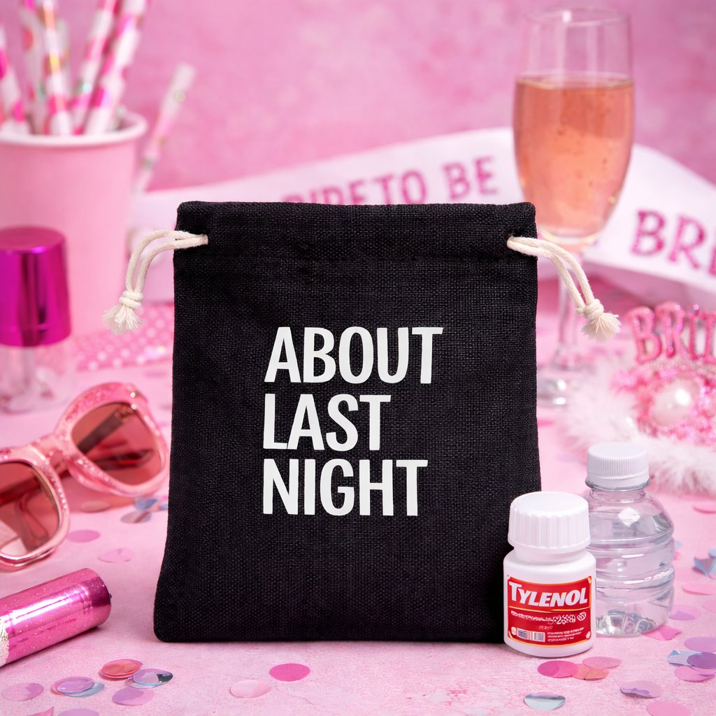 Bachelorette Emergency Bag | About Last Night Drawstring Pouch