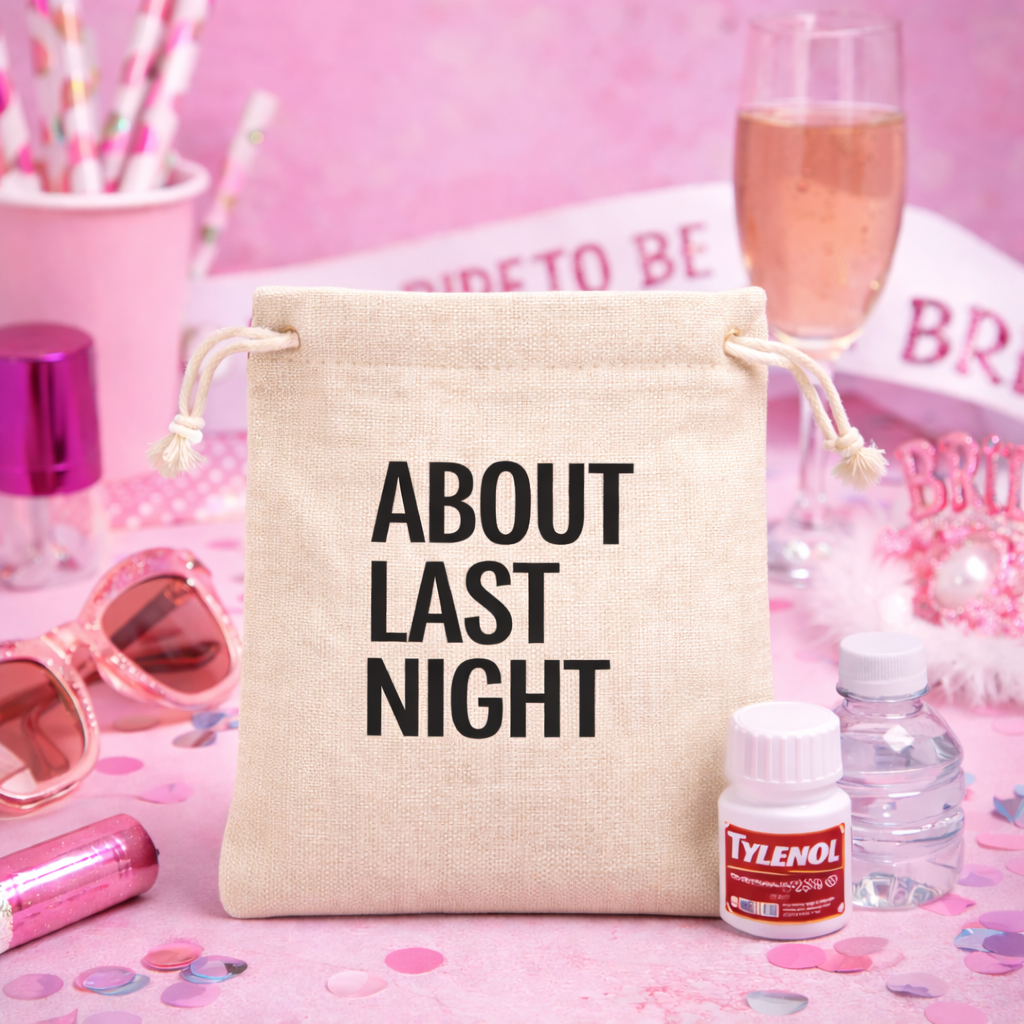 Bachelorette Emergency Bag | About Last Night Drawstring Pouch