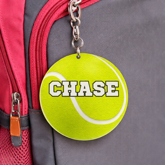 Tennis Keychain Custom Personalized Name Keychain