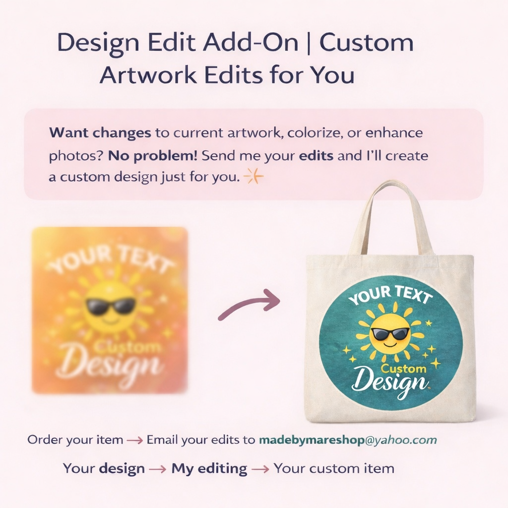 Custom Tote Design Edit Add On