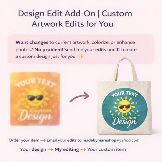 Custom Tote Design Edit Add On