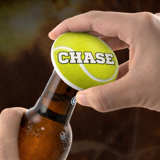 Tennis Bottle Opener Magnet Custom Personalized Name