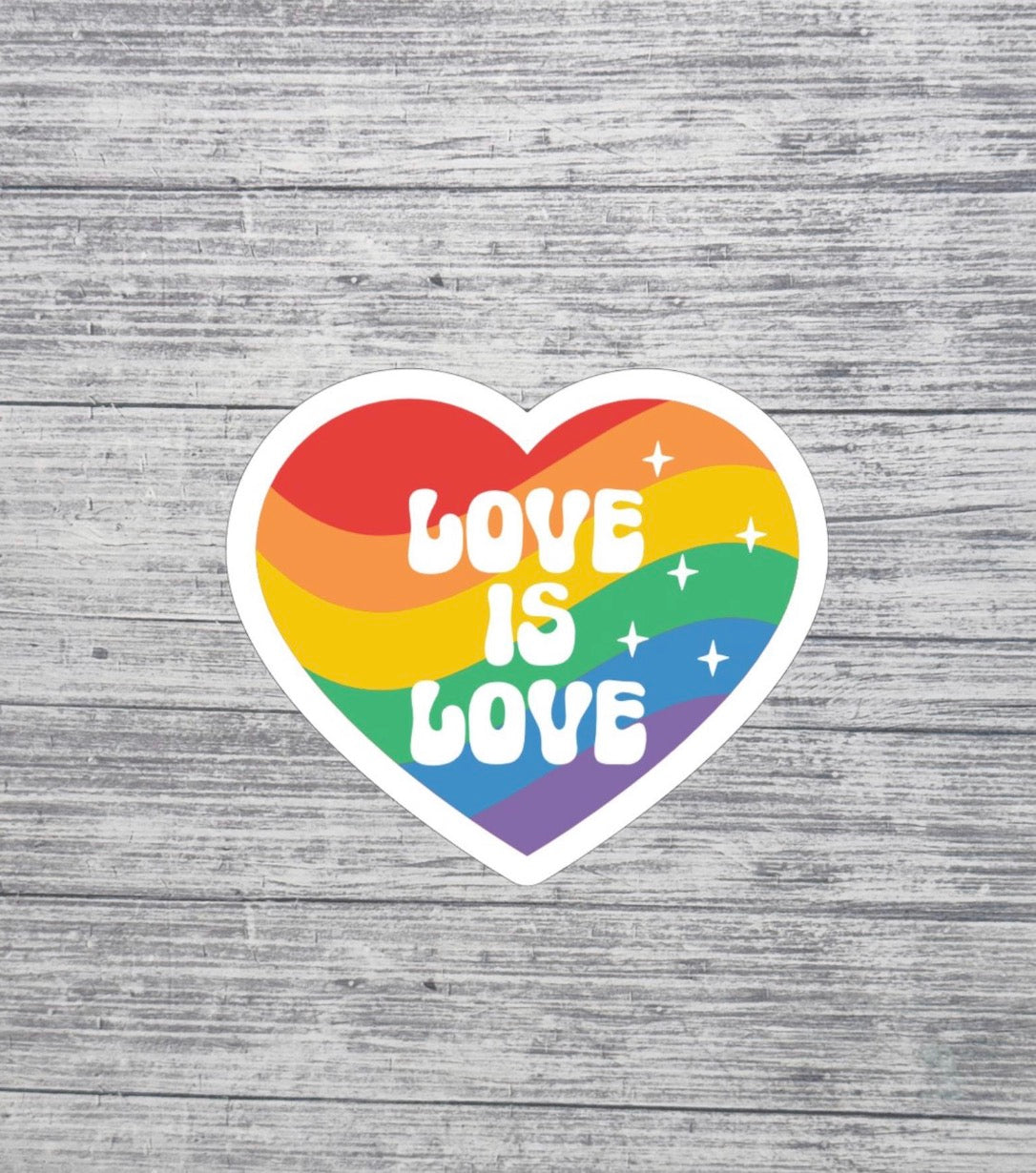 Love Is Love Heart Sticker