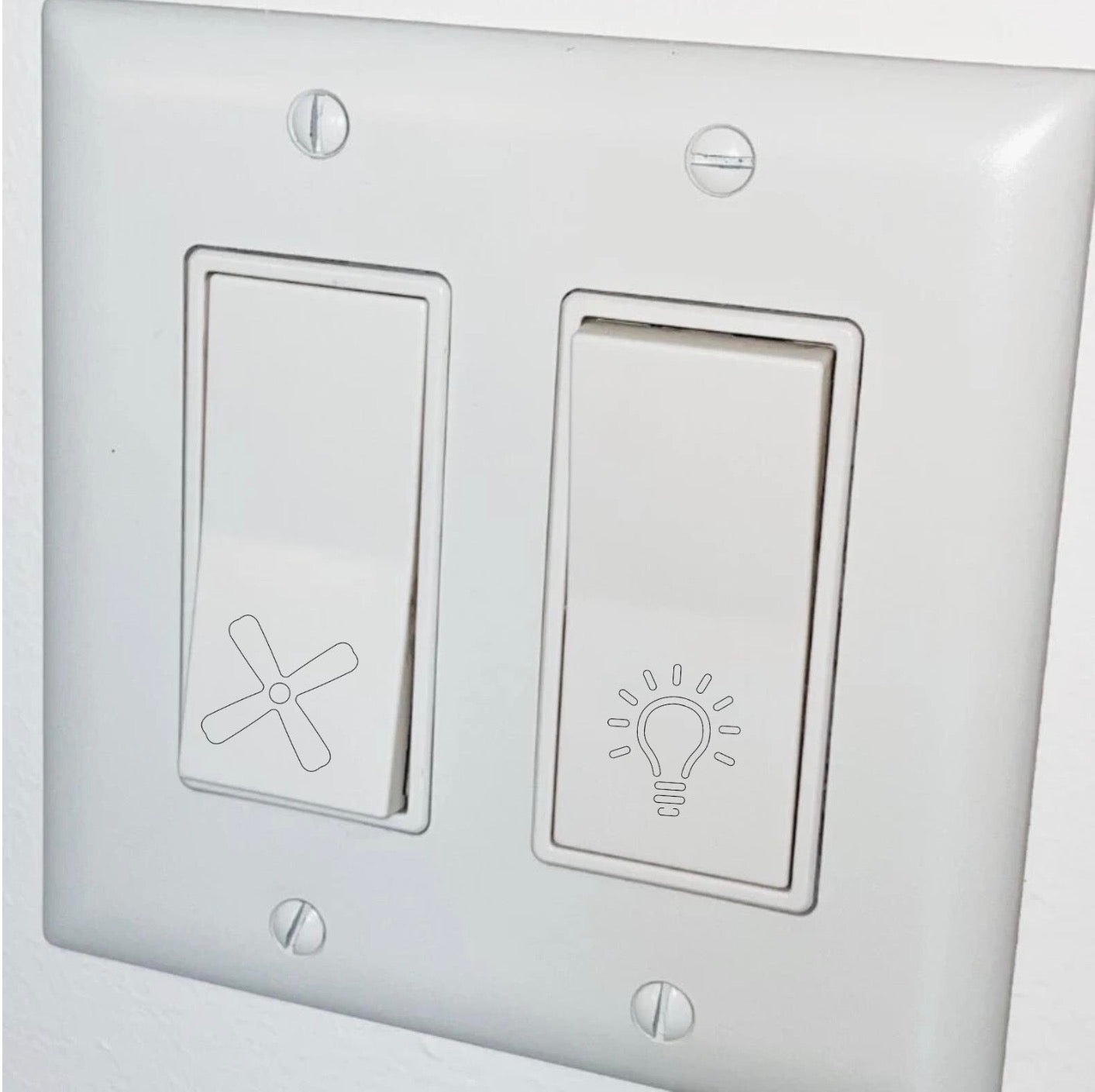 Set of 4 light switch decals